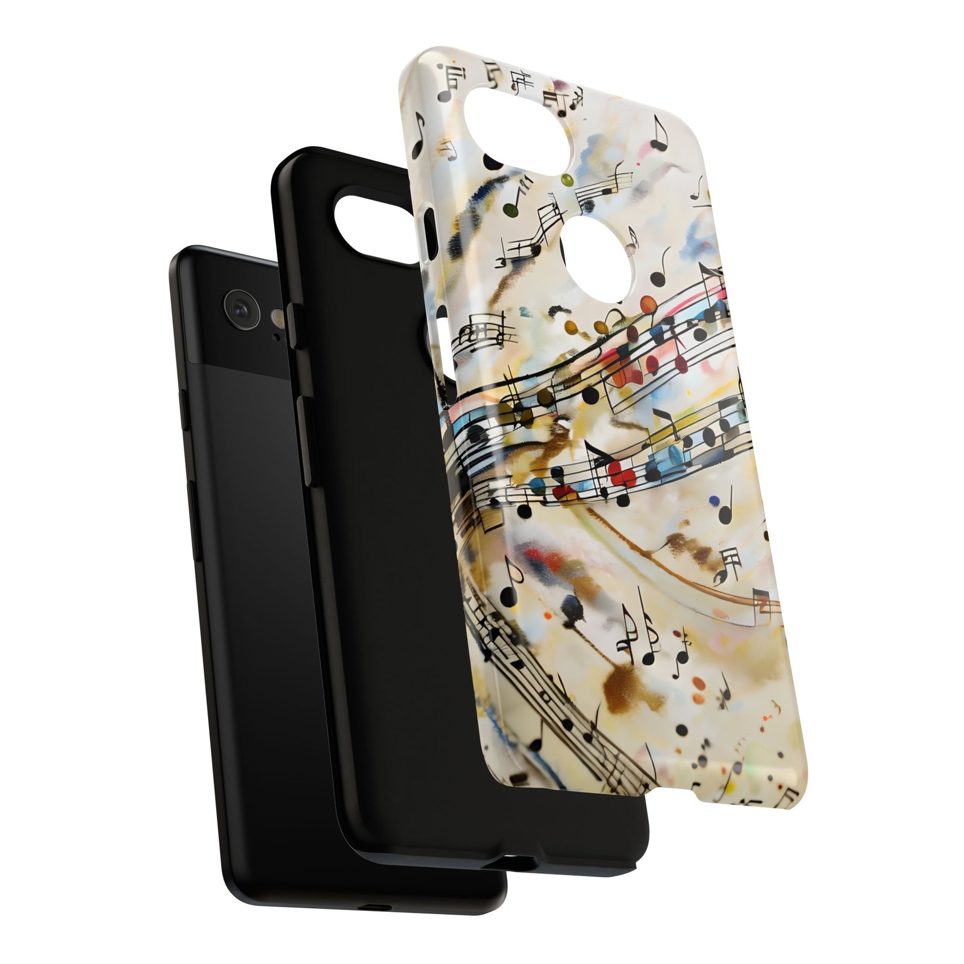 Melodic Flow Abstract Music Notes Tough Case for Google Pixel 2XL - Shockproof Phone Cover