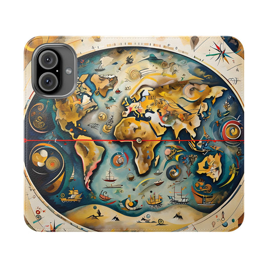 Celestial Map - Vintage-Inspired Phone Wallet Case for iPhone