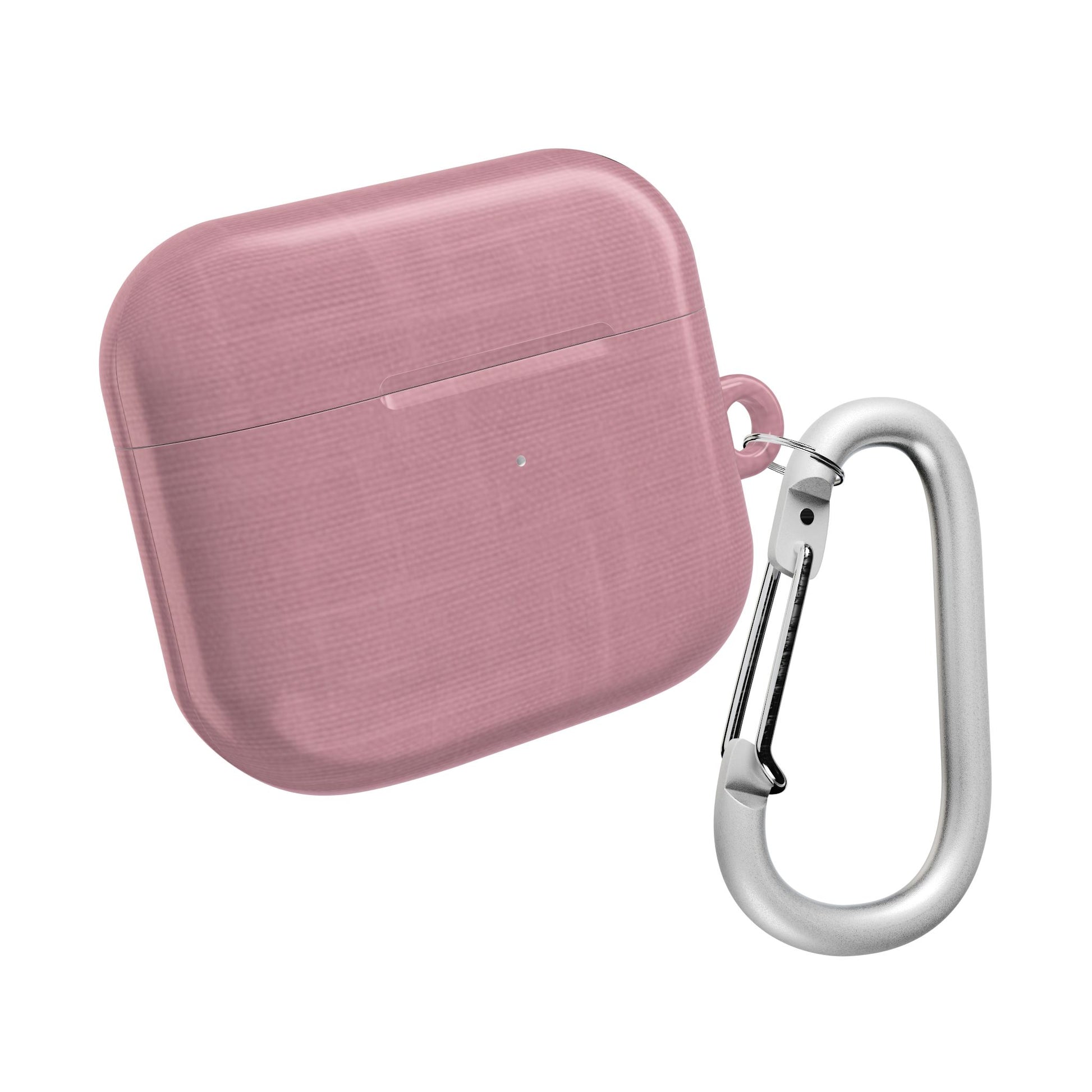 Blush Pink Linen AirPods Case - Minimalist Pink Cover for Gen 1, 2, 3, Pro Gen 1 & 2