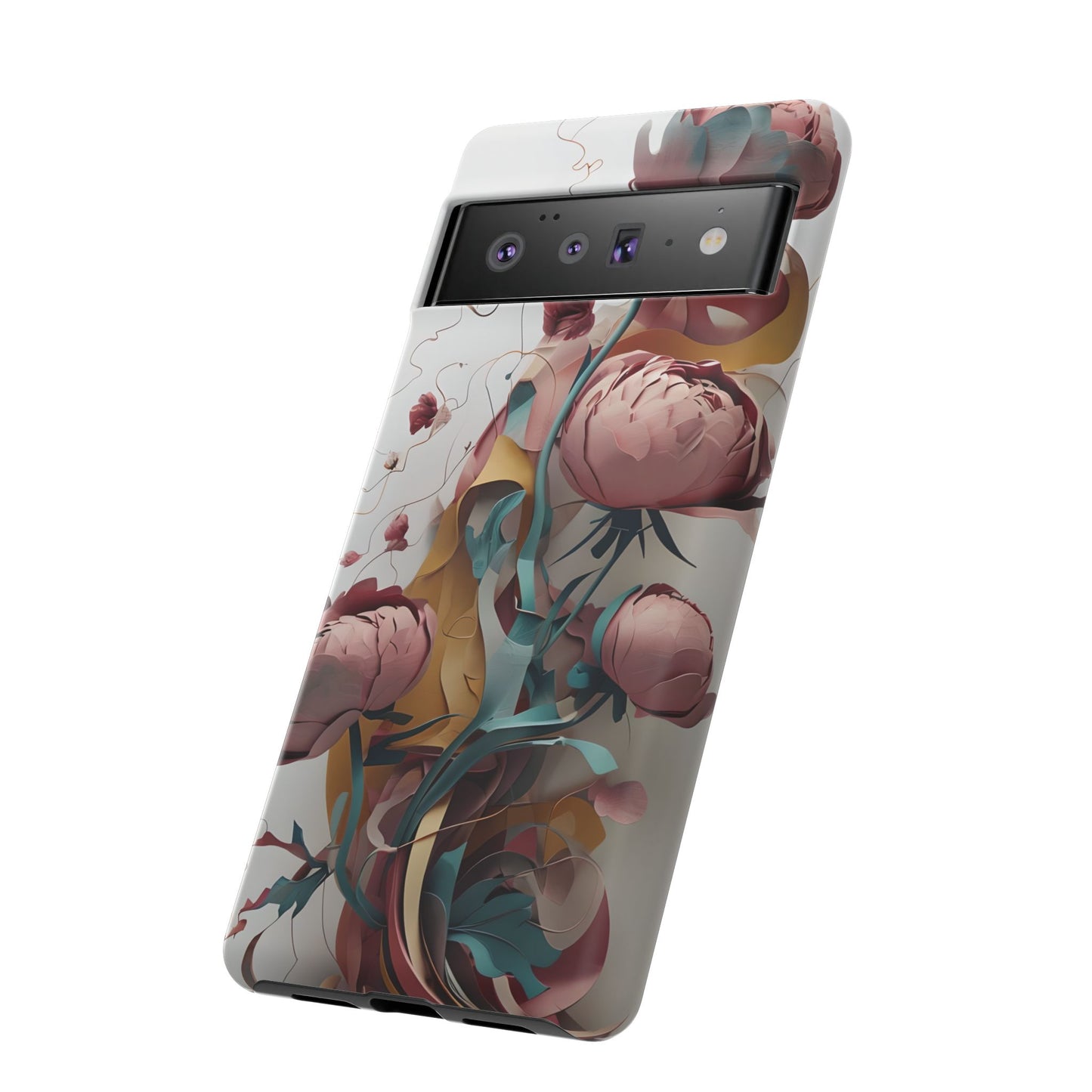 Blushing Peony Veil Google Pixel Tough Case