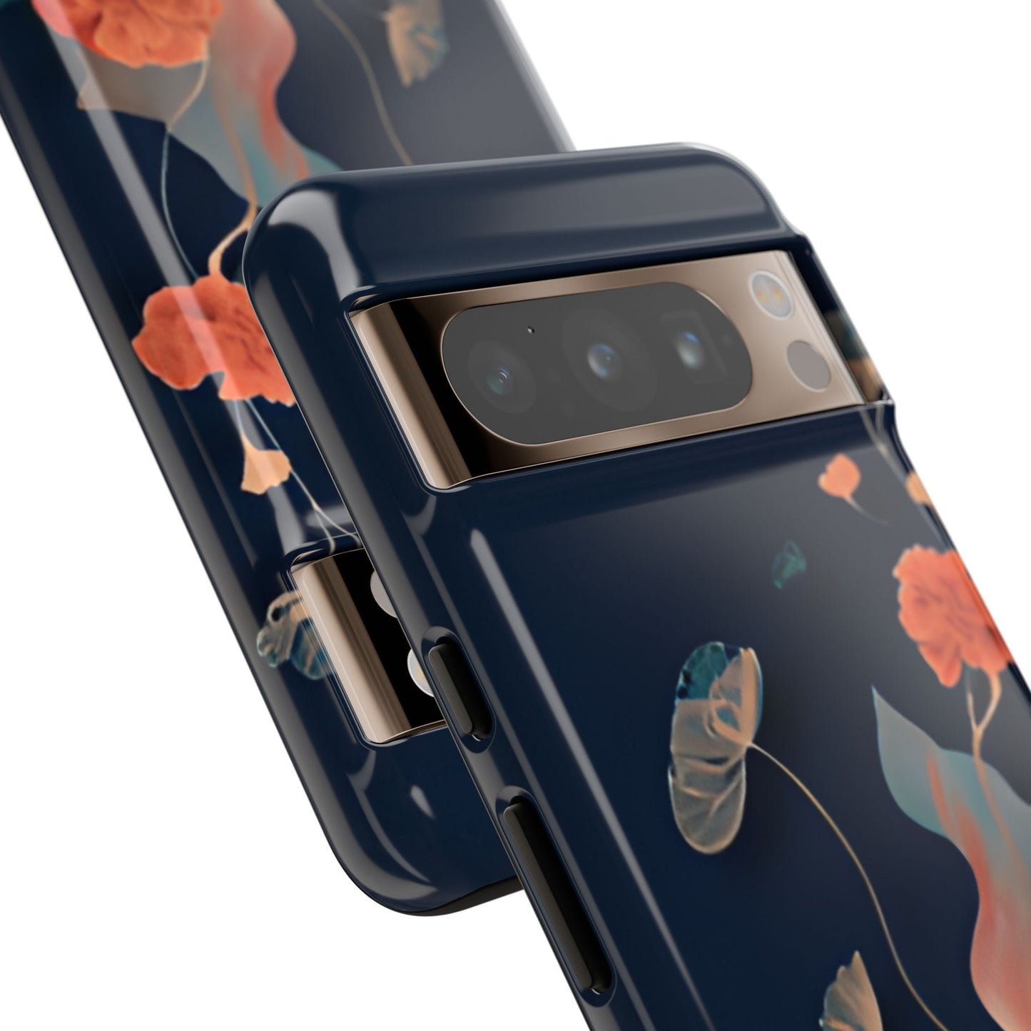 Lotus Reverie elegant lotus blossom illustration Google Pixel phone case angled view