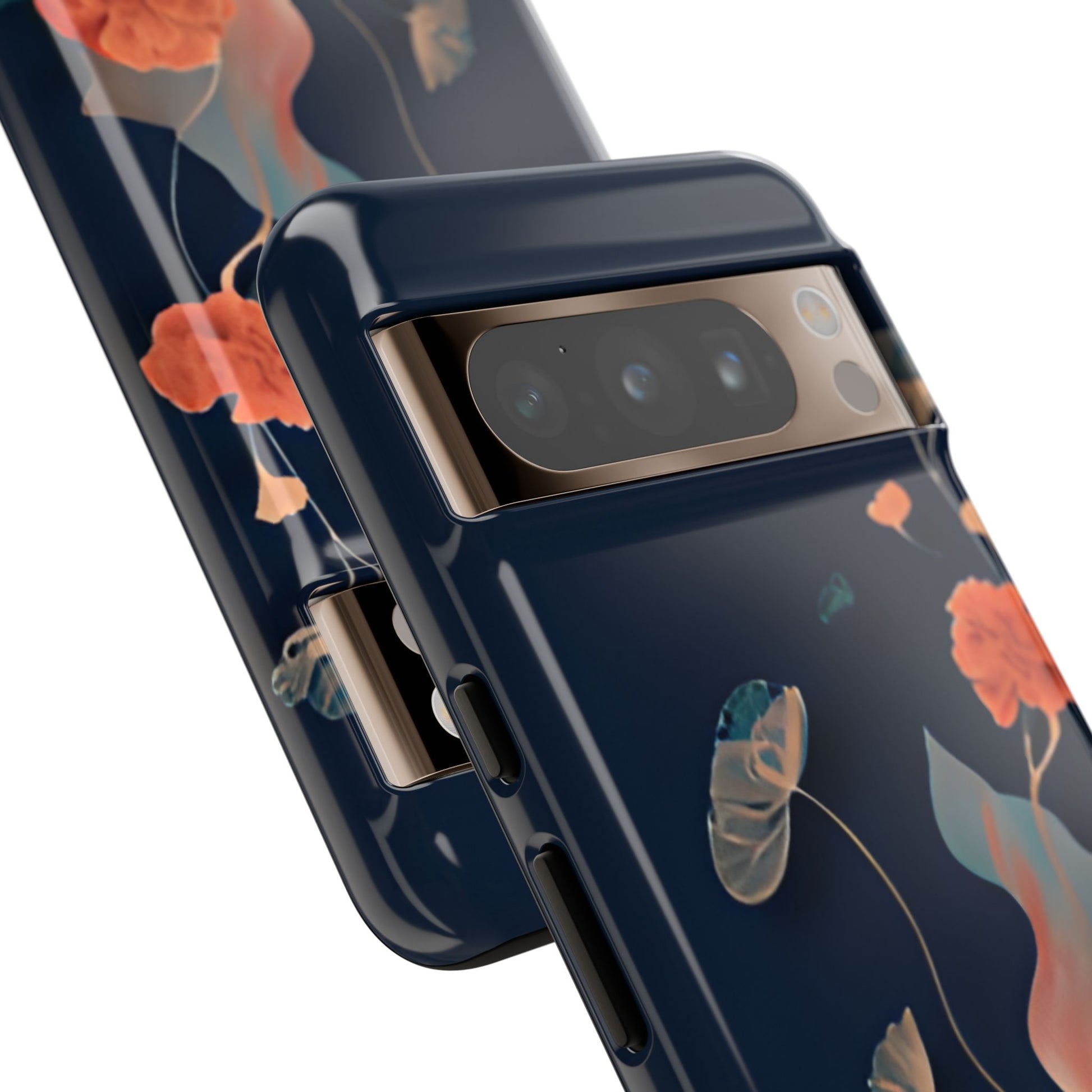 Lotus Reverie elegant lotus blossom illustration Google Pixel phone case angled view
