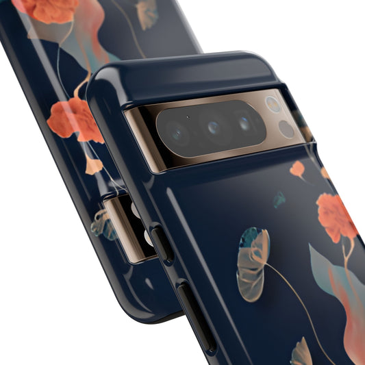Lotus Reverie elegant lotus blossom illustration Google Pixel phone case angled view