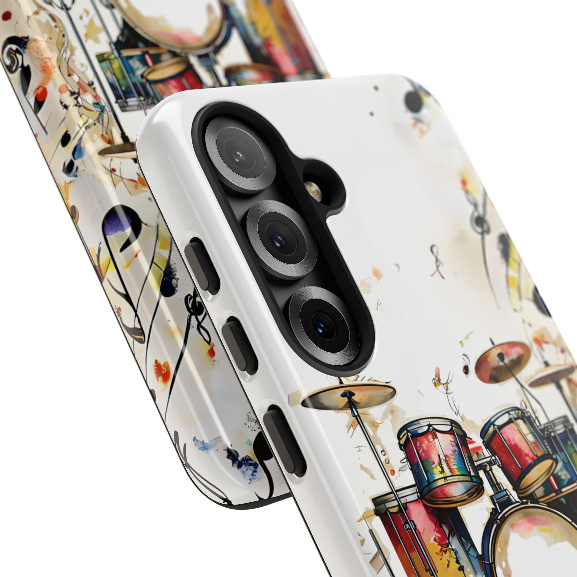 Beatline Abstract Drums and Music Notes Tough Case for Samsung Galaxy S25 - Shockproof Phone Cover
