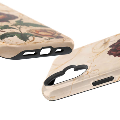 Vintage Burgundy Rose iPhone MagSafe Case
