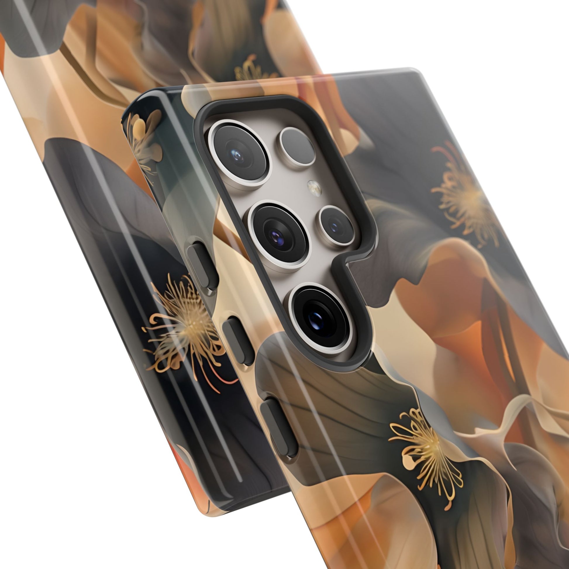 Autumn Ember - Moody Floral Art Samsung Galaxy S24 Ultra Tough Phone Case - Warm Earthy Botanical Design