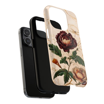 Vintage Burgundy Rose iPhone MagSafe Case