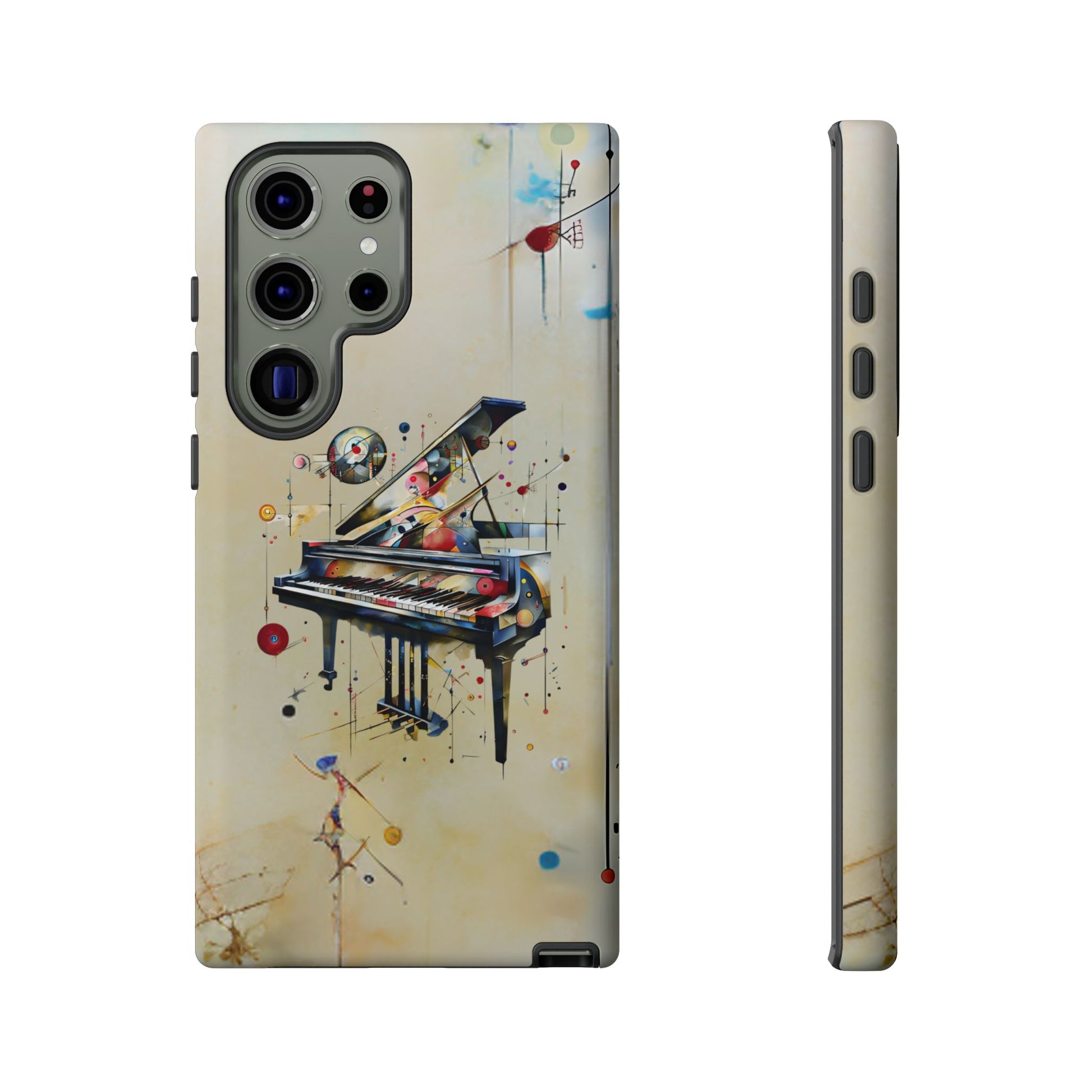 Keys of Imagination Artistic Grand Piano Tough Case for Samsung Galaxy S23 Ultra - Shockproof Phone Cover