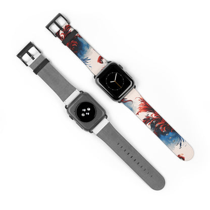 Crimson Plume Apple Watch Band Strap - Ethereal design