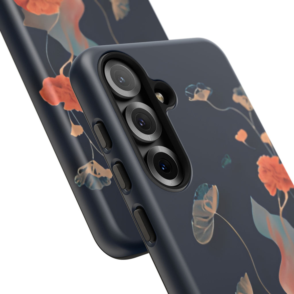 Lotus Reverie - Elegant Artistic Floral Samsung Galaxy S25 Tough Phone Case - Painterly Lotus Blossom Design