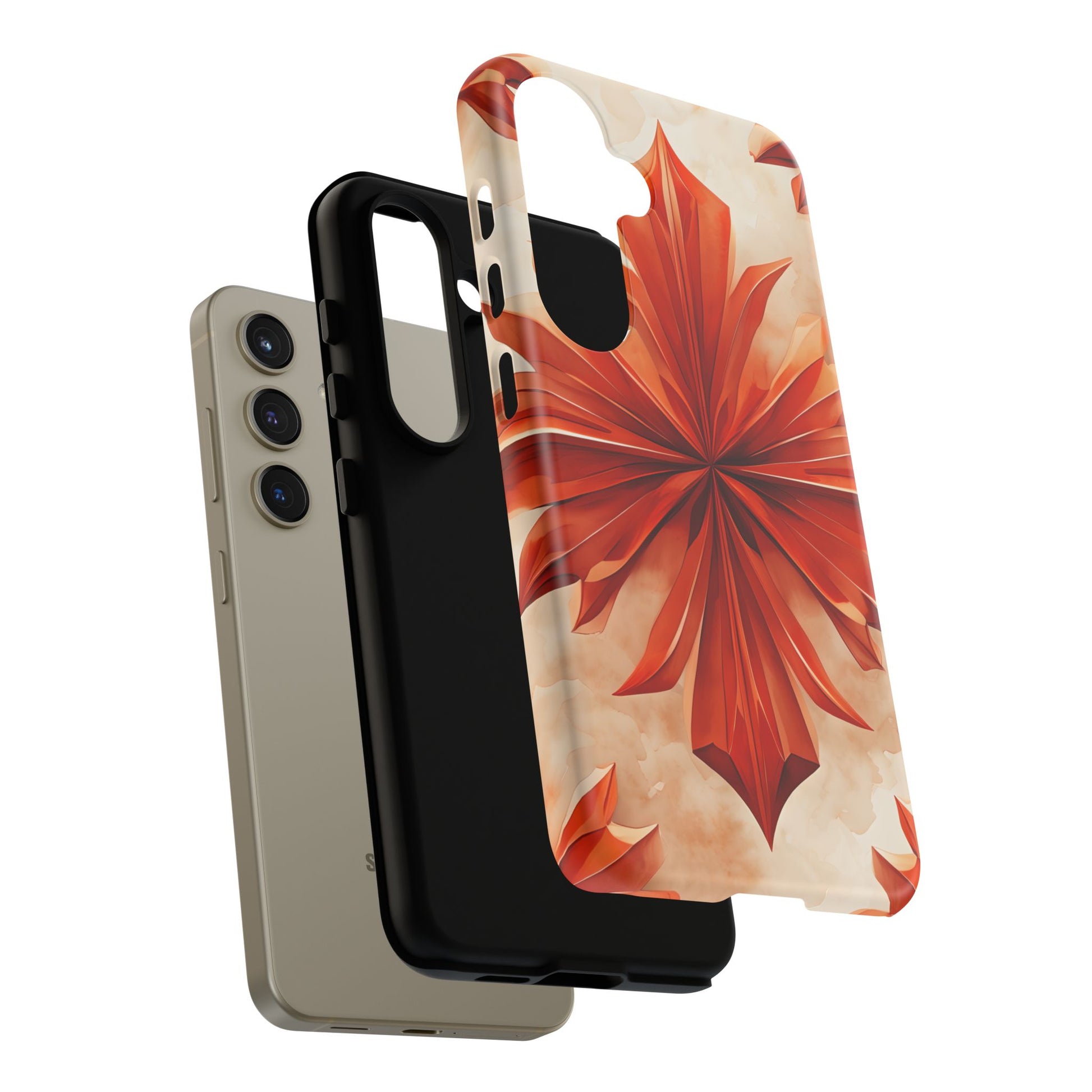 Sunset Fleur Samsung Galaxy S24 - Kaleidoscope Collection of MagSafe Compatible - Vibrant Sunset Flower Design