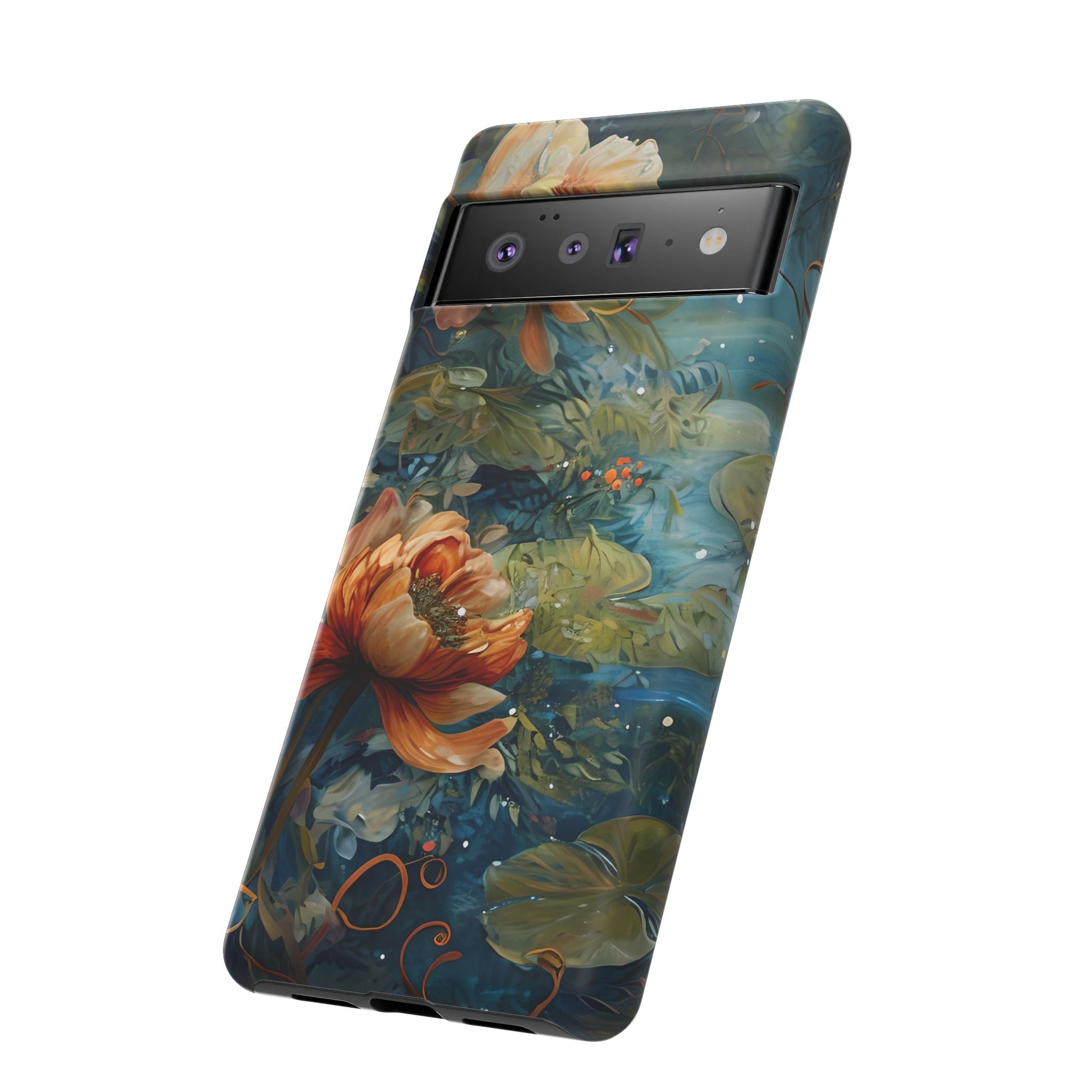 Waterlily Nocturne Tough Case for Google Pixel 6 Pro - Premium Artistic Shockproof Cover, Elegant Protective Phone Case