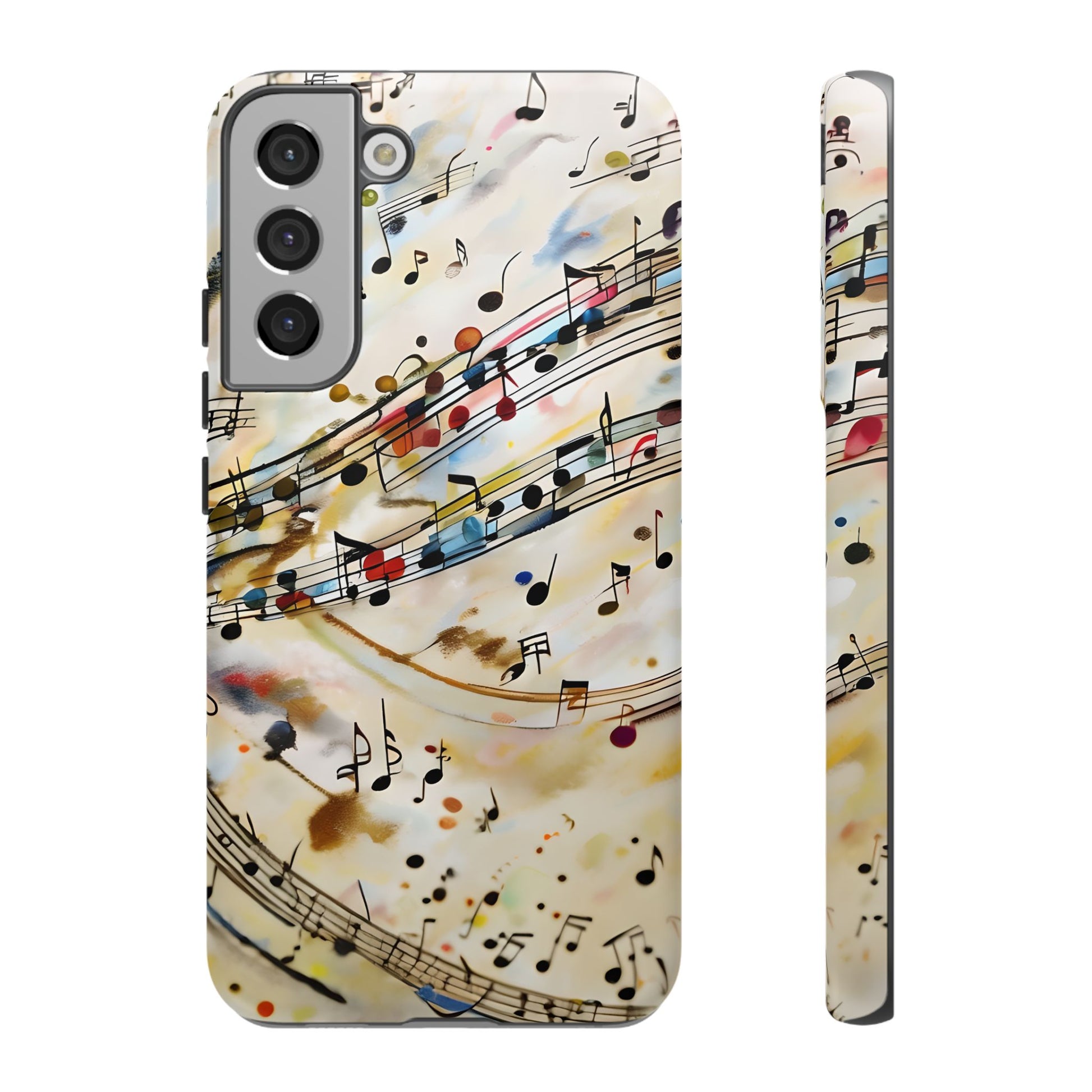 Melodic Flow Abstract Music Notes Tough Case for Samsung Galaxy S22 Plus- Premium Shockproof Designer Phone Cover