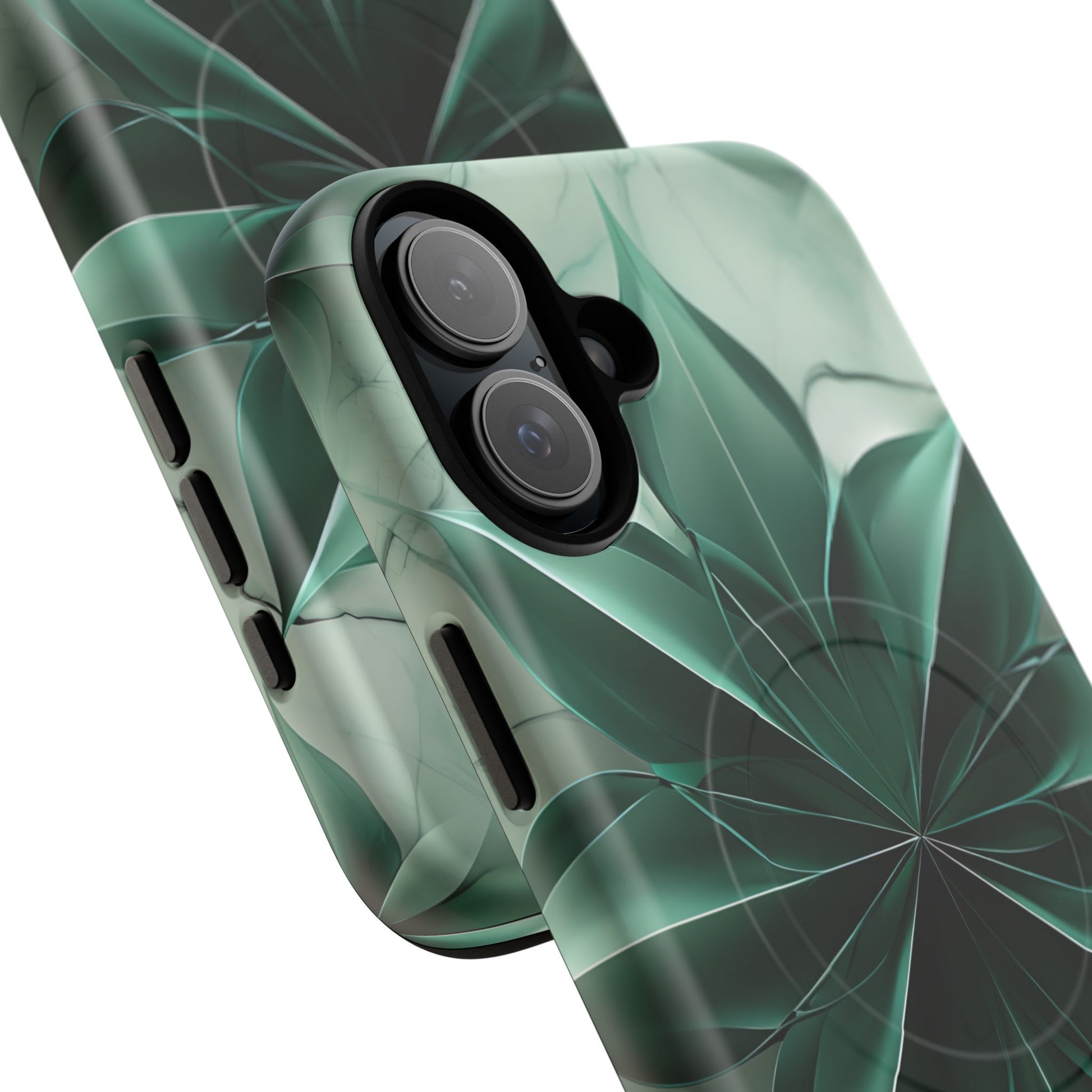 Emerald Bloom - iPhone 16 Plus MagSafe Phone Case - Rich Emerald Modern Design