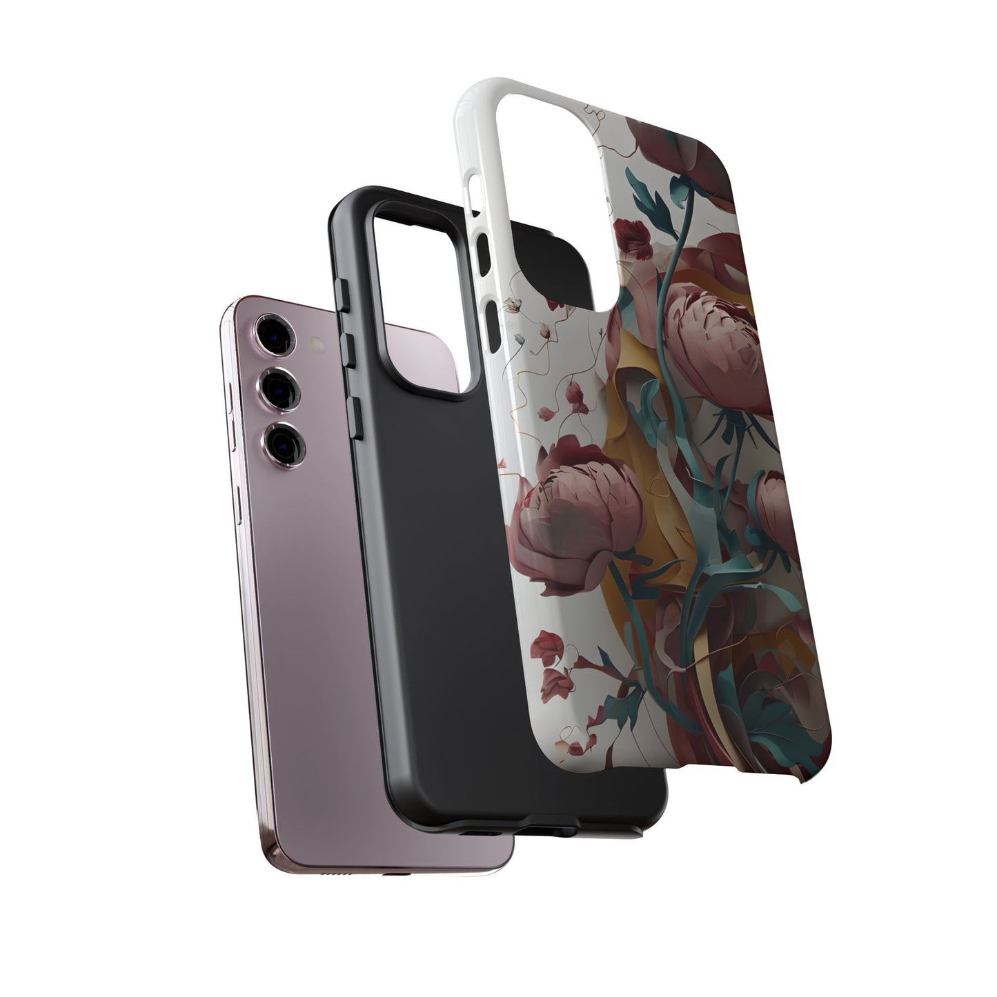 Blushing Peony Veil Samsung Galaxy Tough Case