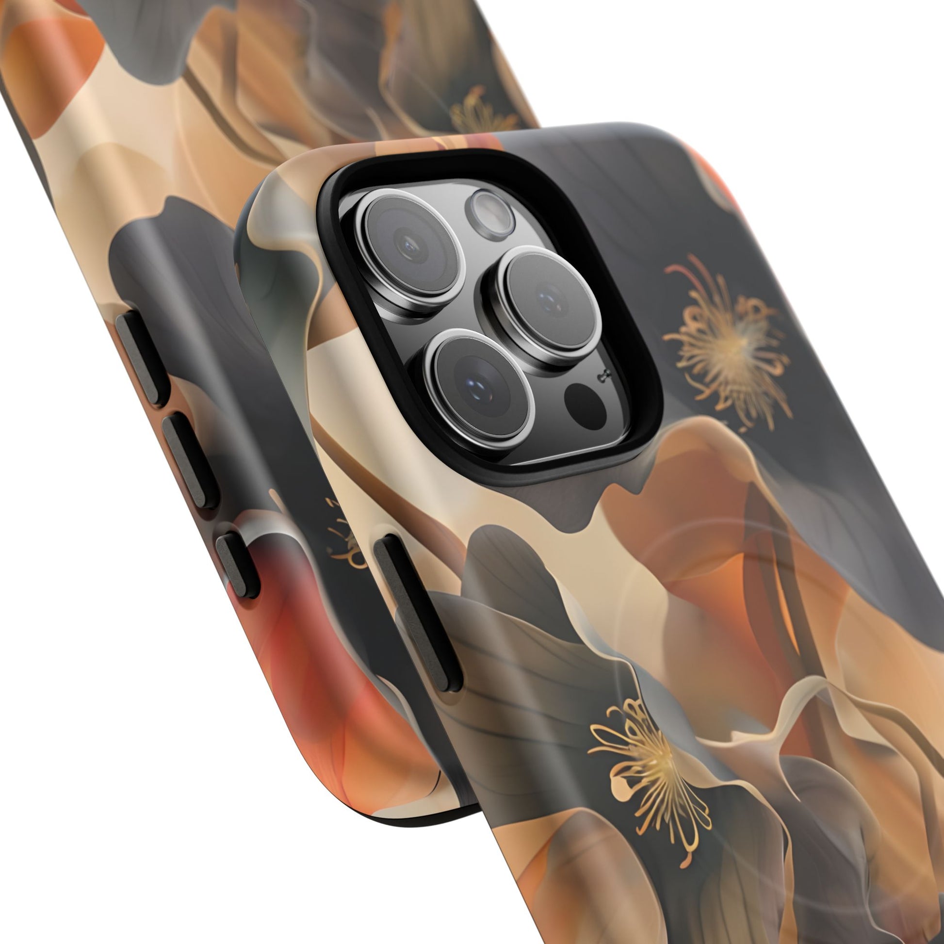 Autumn Ember - Moody Floral Art iPhone 16 Pro Max MagSafe Phone Case -Warm Earthy Botanical Design