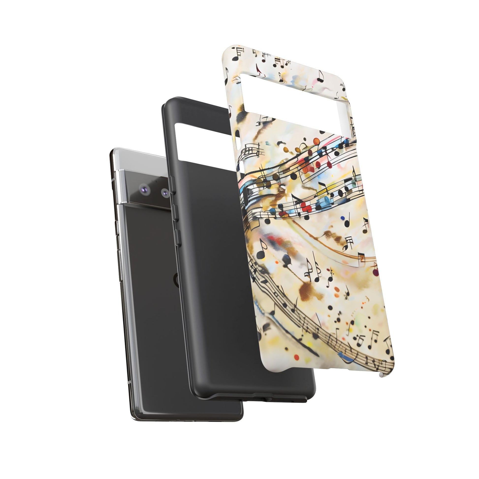 Melodic Flow Abstract Music Notes Tough Case for Google Pixel 6 Pro - Shockproof Phone Cover