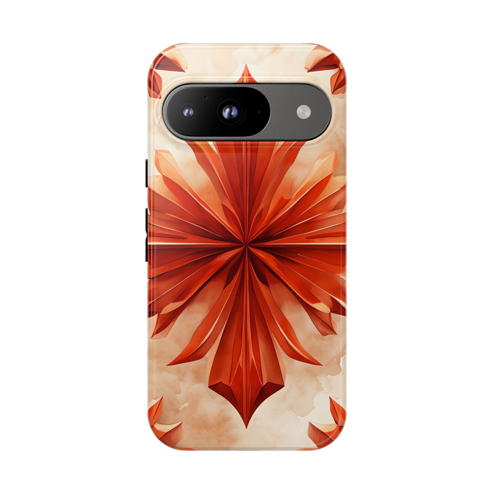 Sunset Fleur Google Pixel 9 - Kaleidoscope Collection of MagSafe Compatible - Vibrant Sunset Flower Design