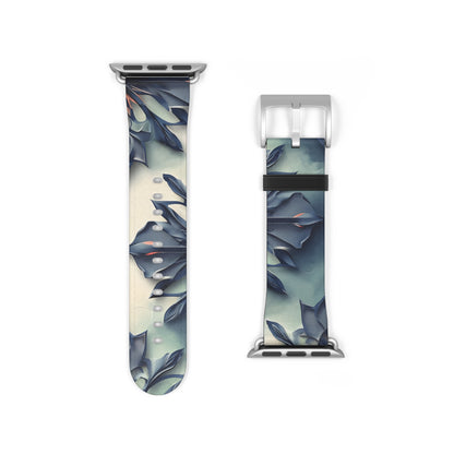 Frosted Indigo Bloom Apple Watch Band Strap - Ethereal design