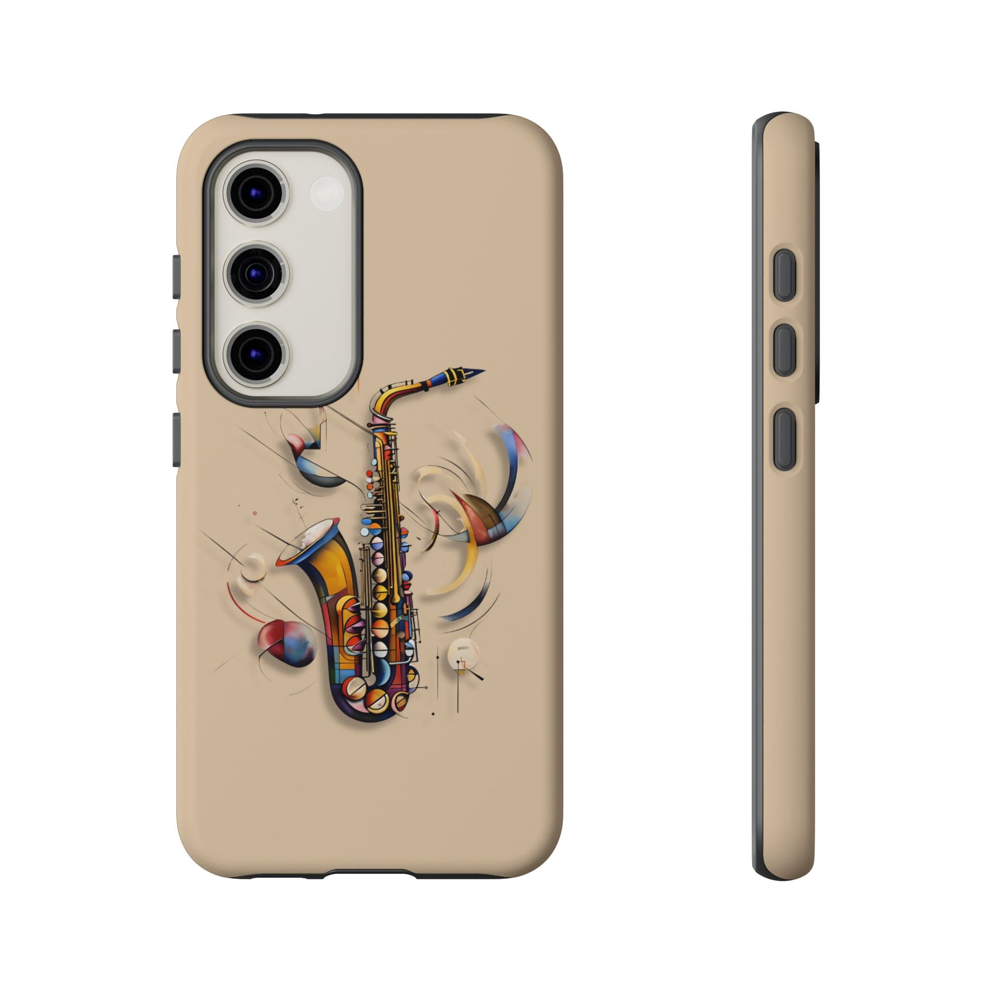 Brass Rhapsody Artistic Saxophone Music Tough Case for Samsung Galaxy S23 - Shockproof Phone Cover