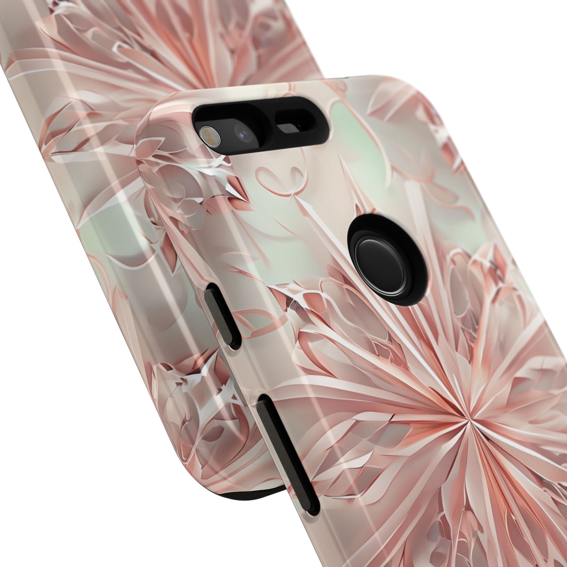 Blush Frost from our Kaleidoscope Collection - Google Pixel XL tough case - Soft Pink Geometric Floral Design