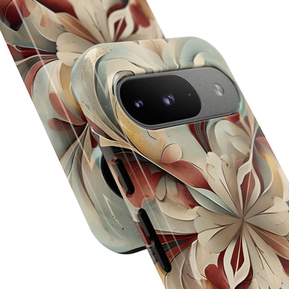 Vintage Baroque Blossom - Ornate Floral Art Google Pixel Tough Phone Case - Elegant Baroque-Inspired Design