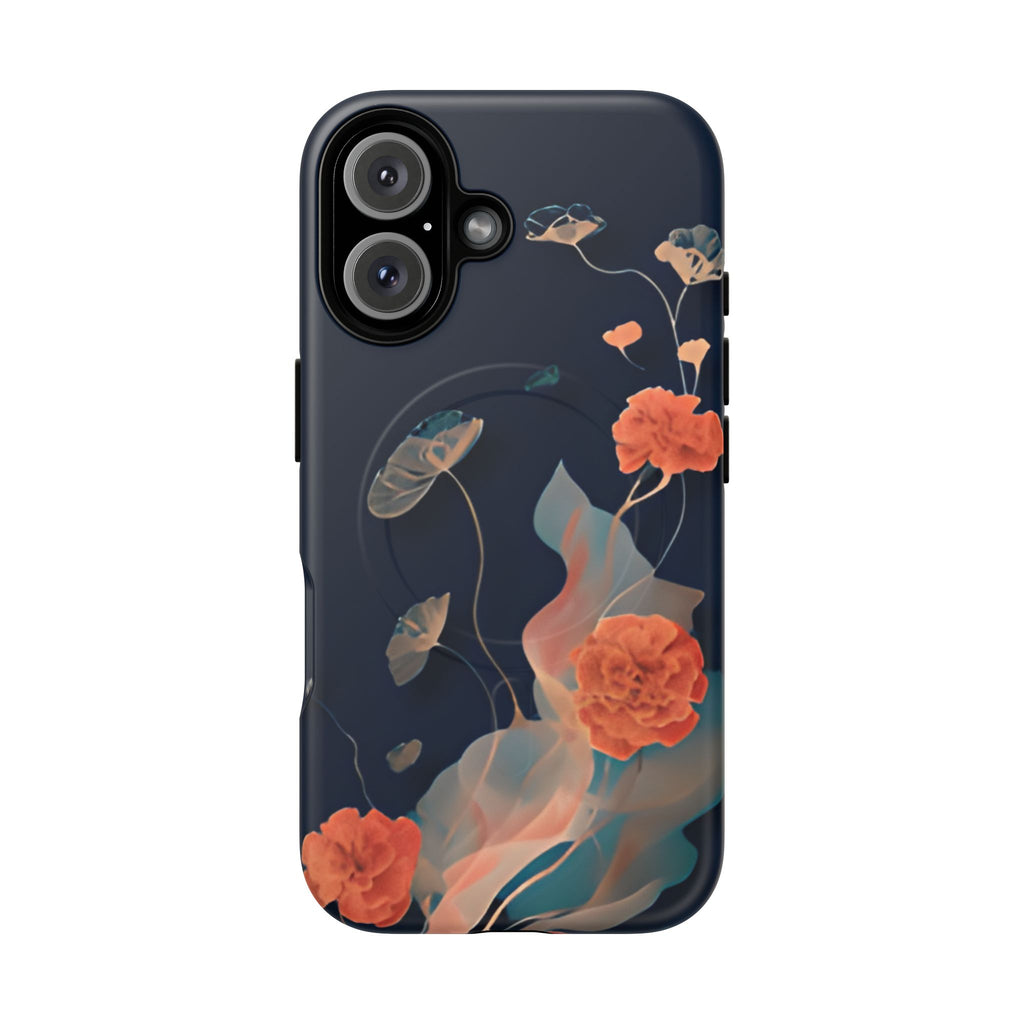Lotus Reverie - Elegant Artistic Floral iPhone 16 MagSafe Phone Case - Painterly Lotus Blossom Design