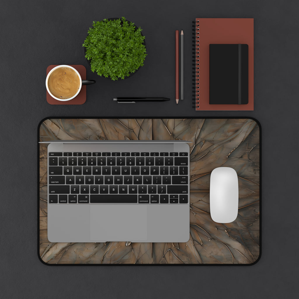 Earthstone Mandala Desk Mat - Premium Office Desk Pad, 3 Sizes Available, Artistic Workspace Protection