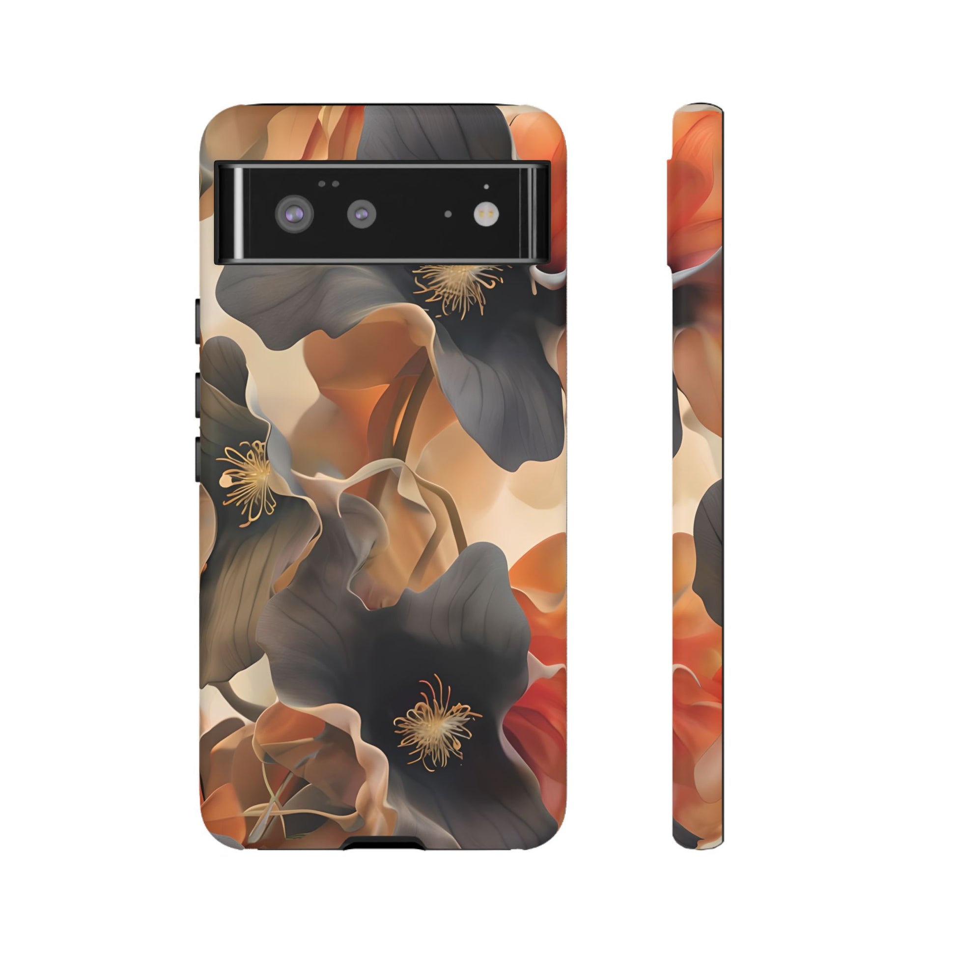 Autumn Ember - Moody Floral Art Google Pixel 6 Tough Phone Case - Warm Earthy Botanical Design