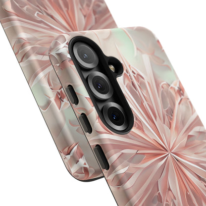 Blush Frost from our Kaleidoscope Collection - Samsung Galaxy tough case - Soft Pink Geometric Floral Design