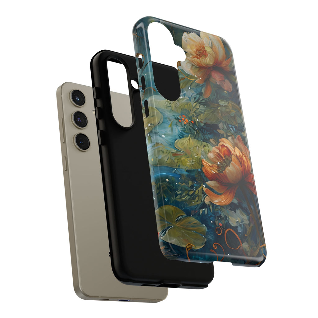 Waterlily Nocturne Samsung Galaxy S24 Plus Case - Artistic Mountain Lake Design, Nature-Inspired Protective Cover, Elegant Gift for Outdoor Lovers