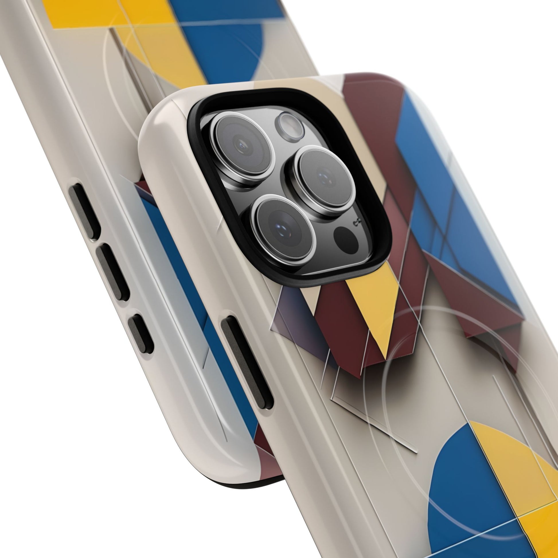 Chromatic Construct iPhone 16 Pro Max MagSafe Phone Case -Modern Geometrical Design, Primary Colors