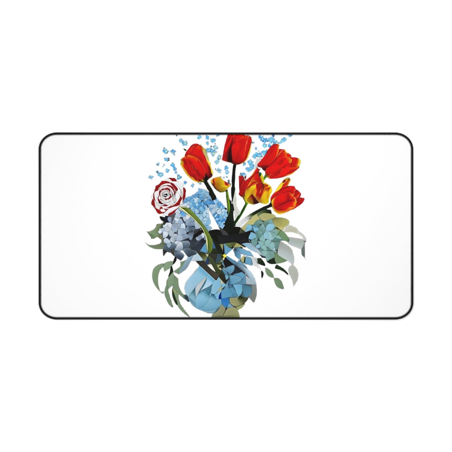 Bouquet Brilliance Desk Mat - Premium Office Desk Pad, 3 Sizes Available, Artistic Workspace Protection