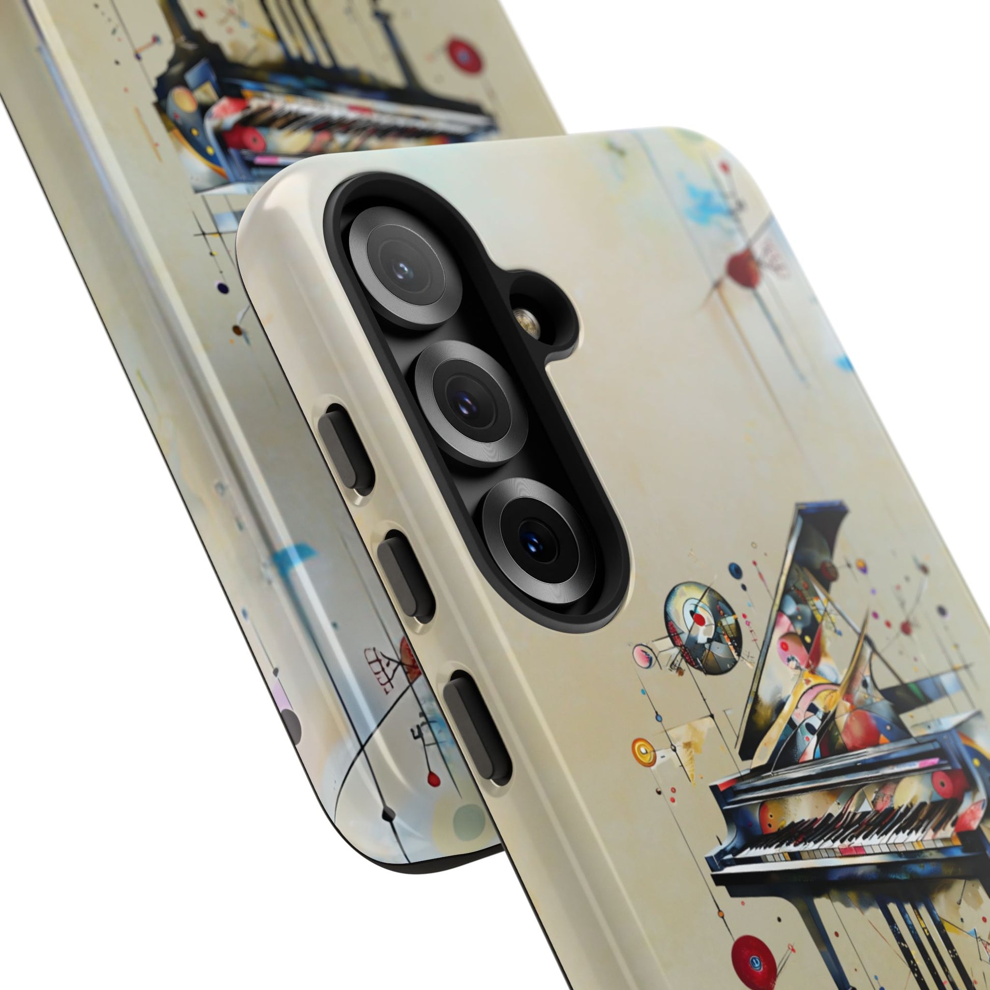 Keys of Imagination Artistic Grand Piano Tough Case for Samsung Galaxy S25 Plus - Shockproof Phone Cover