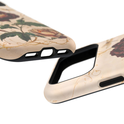 Vintage Burgundy Rose iPhone MagSafe Case