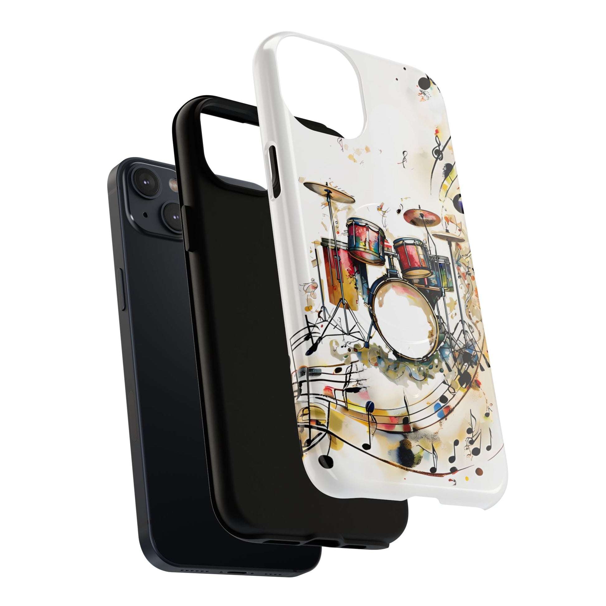Beatline Abstract Drums & Music Notes iPhone 14 Plus MagSafe Case