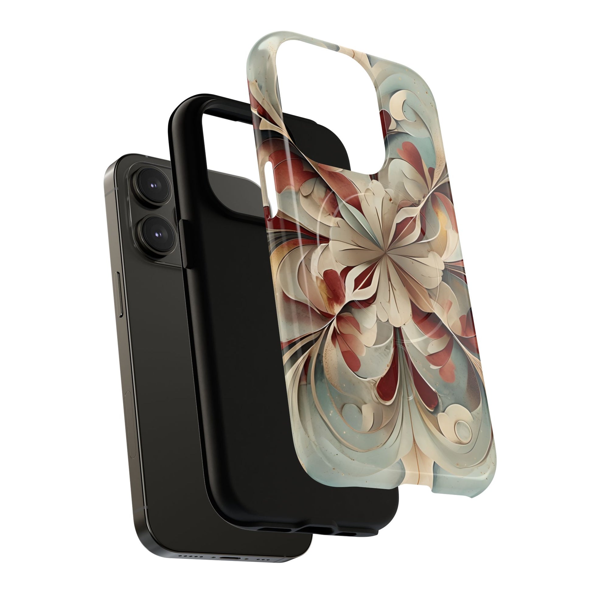 Vintage Baroque Blossom - Ornate Floral Art iPhone 14 Pro MagSafe Phone Case - Elegant Baroque-Inspired Design