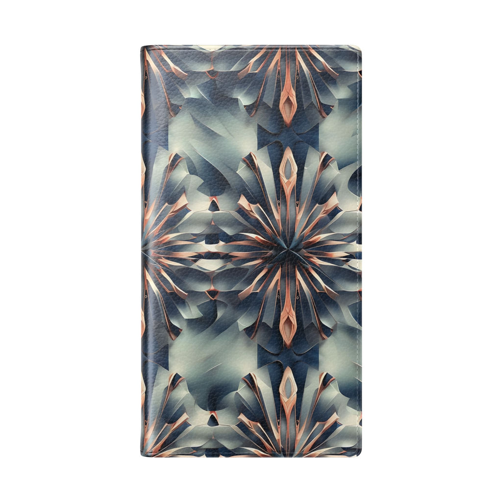 Obsidian Kaleidoscope Samsung Galaxy S23 Ultra Wallet Case - Elegant Abstract Flip Cover with Card Slots