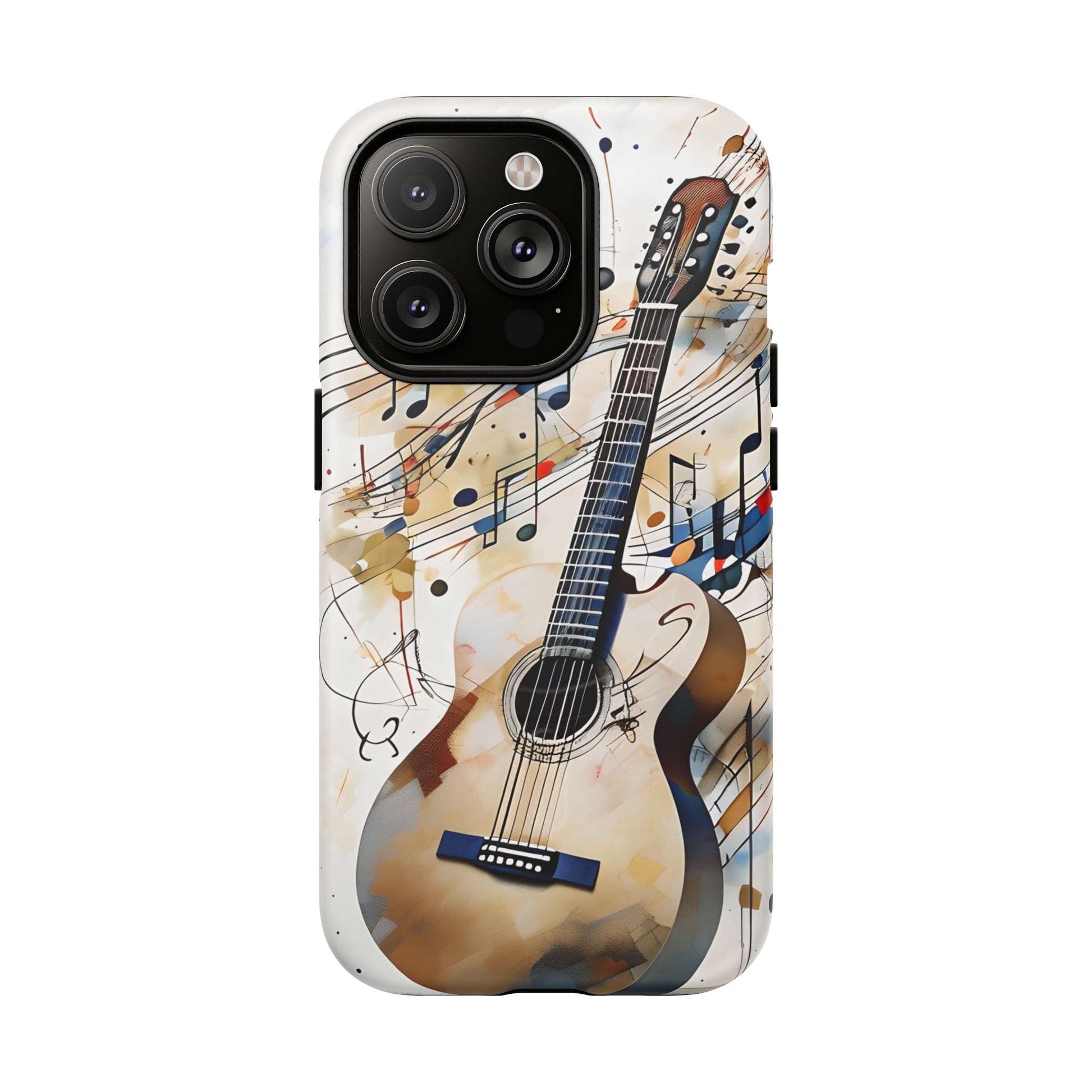 Strum and Flow Acoustic Guitar Art iPhone 14 Pro MagSafe Case