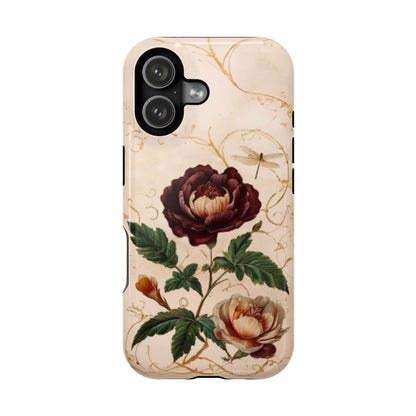 Vintage Burgundy Rose iPhone MagSafe Case