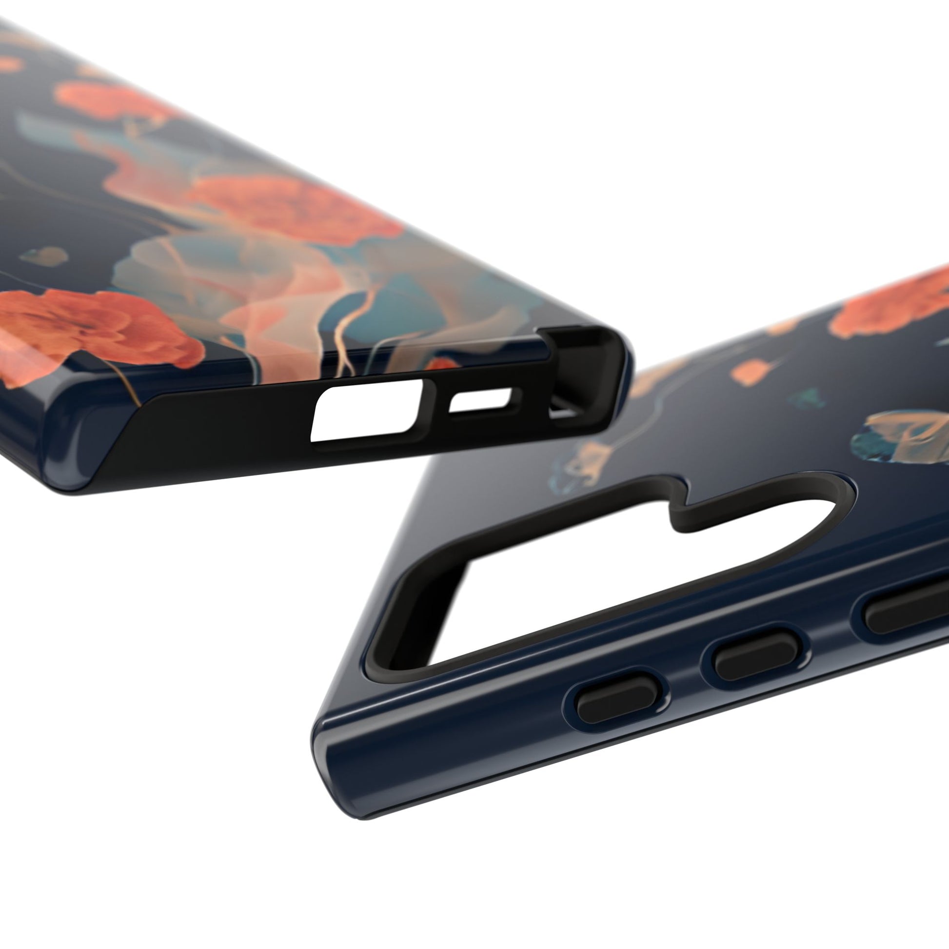 Lotus Reverie - Elegant Artistic Floral Samsung Galaxy S24 Ultra Tough Phone Case - Painterly Lotus Blossom Design