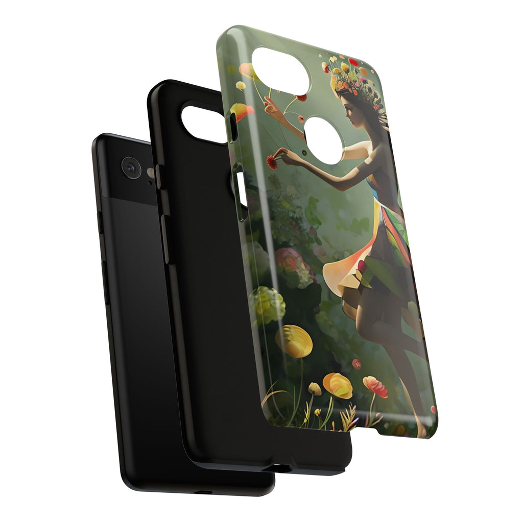 Dancing Wildflower Muse Google Pixel 2XL Tough Case - Artistic Floral Fantasy Cover - Whimsical Nature-Inspired Protective Accessory