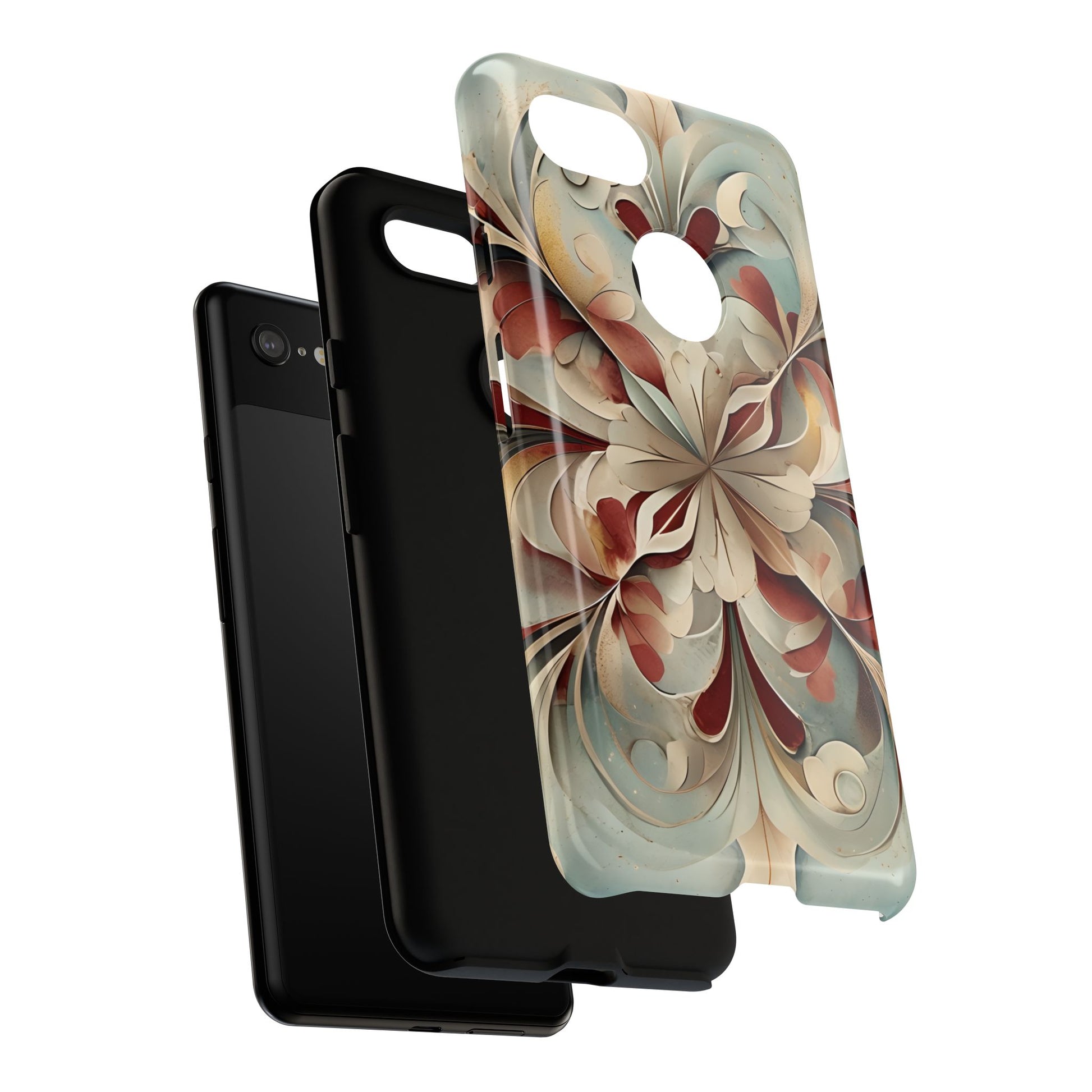 Vintage Baroque Blossom - Ornate Floral Art Google Pixel 3XL Tough Phone Case - Elegant Baroque-Inspired Design