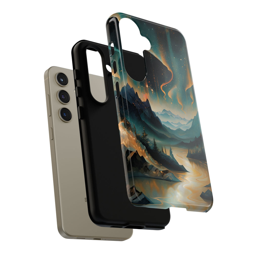 Aurora Dreamscape Samsung Galaxy S24 Tough Case - Artistic Northern Lights Cover - Premium Abstract Design