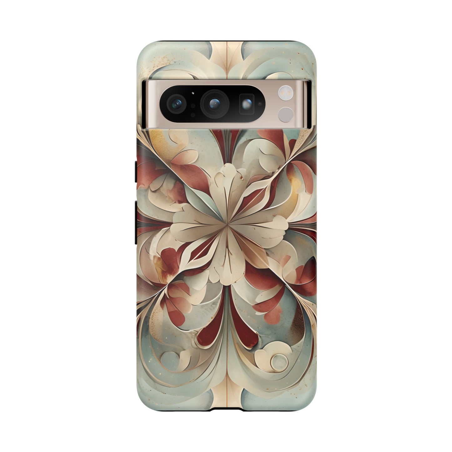 Vintage Baroque Blossom - Ornate Floral Art Google Pixel Tough Phone Case - Elegant Baroque-Inspired Design