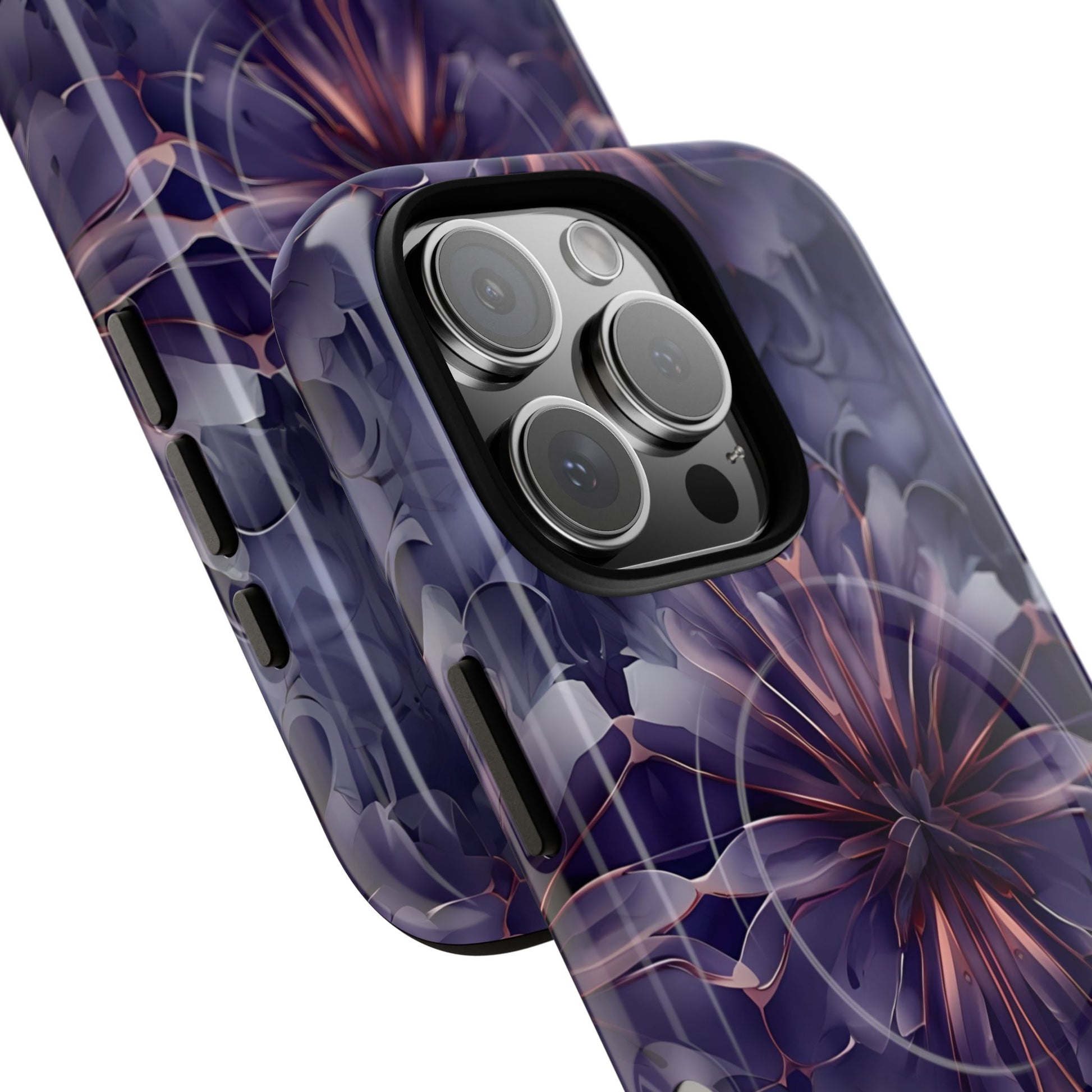 Twilight Tapestry - iPhone 16 Pro MagSafe Phone Case - Purple Kaleidoscope Design