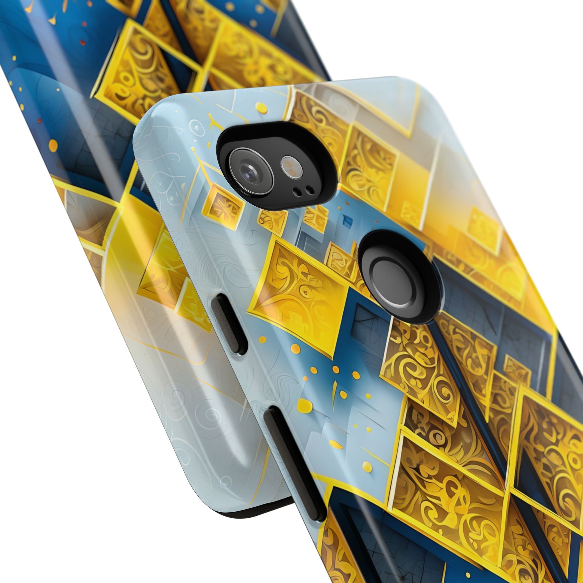 Golden Ascent Luxe Geometric Google Pixel 2XL Tough Case - Elegant Abstract Gold Design