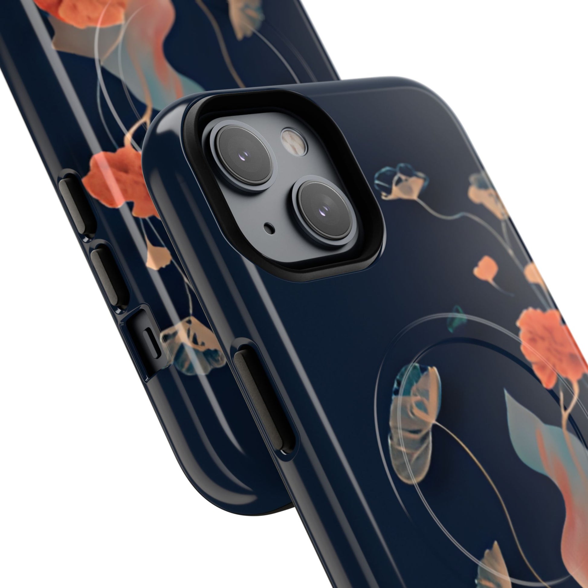 Lotus Reverie - Elegant Artistic Floral iPhone 14 MagSafe Phone Case - Painterly Lotus Blossom Design