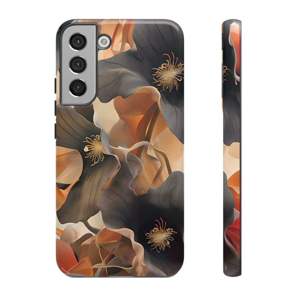 Autumn Ember - Moody Floral Art Samsung Galaxy S22 Plus Tough Phone Case - Warm Earthy Botanical Design