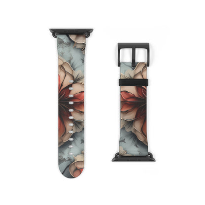 Ember Bloom Apple Watch Band - Modern Floral Strap